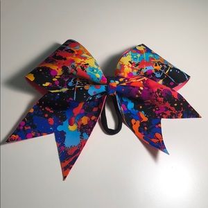 Paint Splatter Cheer Bow
